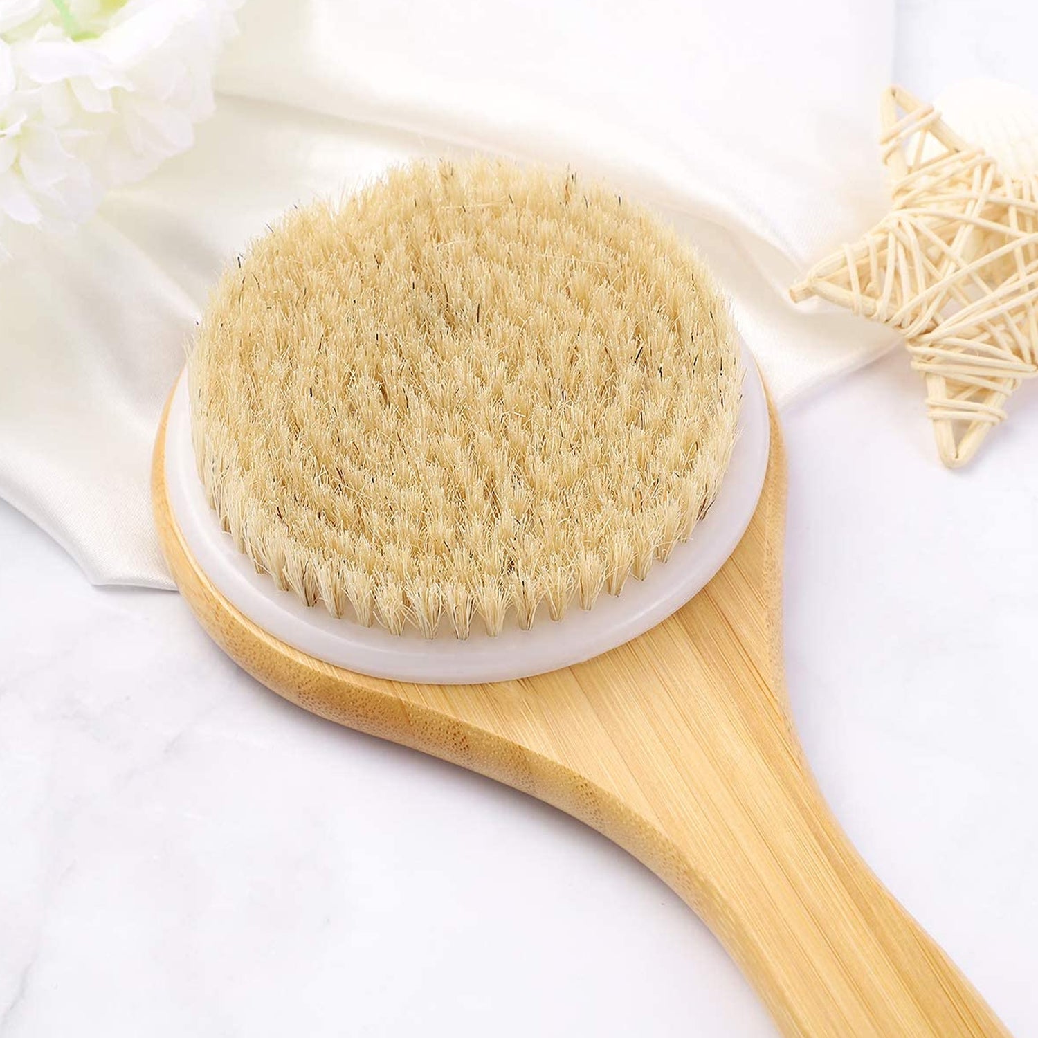 6700 Body Brush Dry Brushing Back Scrubber Shower Bath Brush Bamboo Long Handle Natural Bristles exfoliating Massage Improve Blood Circulation Cellulite DeoDap 6700 Body Brush Dry Brushing Back Scrubber Shower Bath Brush Bamboo Long Handle Natural Bristles exfoliating Massage Improve Blood Circulation Cellulite DeoDap